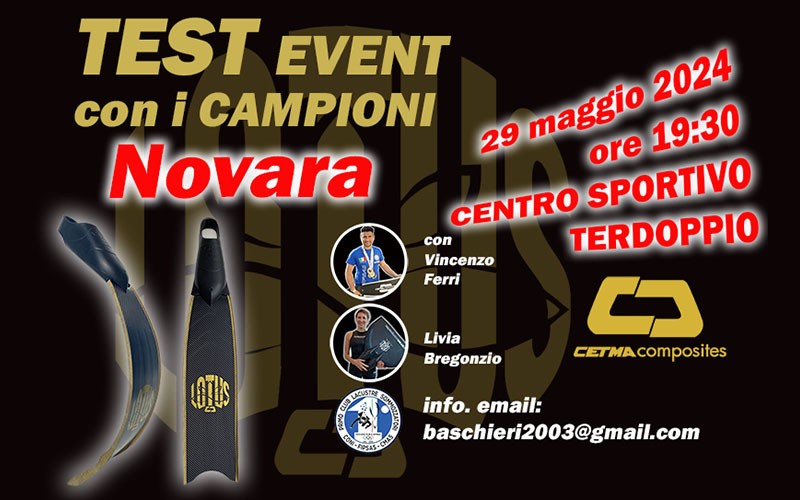 Test event al centro sportivo Terdoppio (Novara)